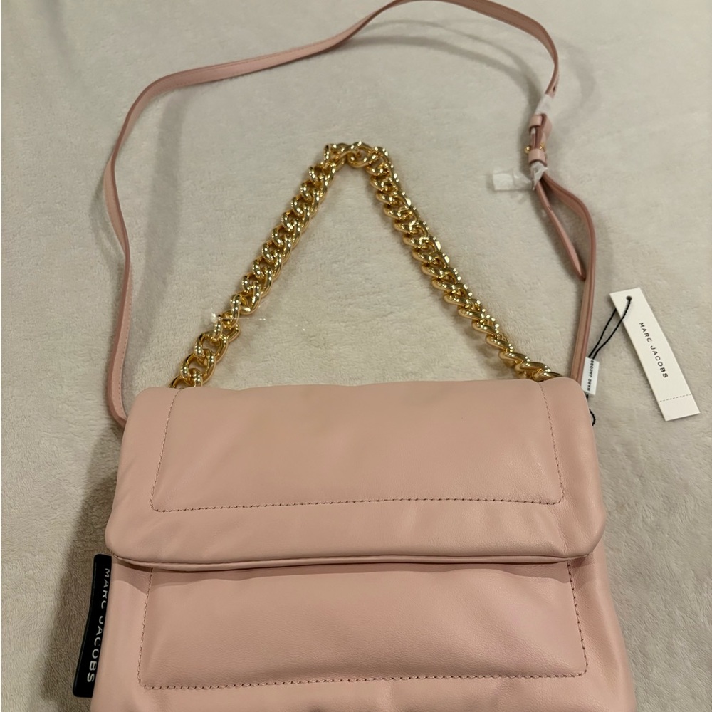 NWT Marc Jacobs Pink “Peach whip” Leather Shoulder Crossbody Bag